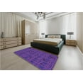 thumbnail image 4 of Ahgly Company Indoor Rectangle Patterned Purple Plum Purple Area Rugs, 5' x 7', 4 of 6