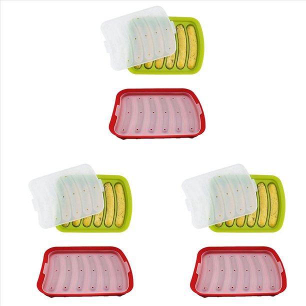6X Molde para Hacer Salchichas, Silicona, Molde para Hacer Salchichas y Jamón DIY, Hogar de Cocina, Molde para Herramientas para Hornear