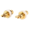thumbnail image 2 of 2 Pcs Welding Type Metal RCA Female Jack Audio Terminal Connector, 2 of 2