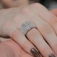thumbnail image 2 of 2Ct Round Cut Lab Created Diamond Dome Women Wedding Ring 14K White Gold Plated, 2 of 4