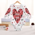 thumbnail image 3 of Ttddzy 100% Cotton Baby Bodysuits, Long sleeves with drop shoulders Design, Romantic Valentine's Day for 3-24M, 3 of 6