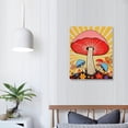 thumbnail image 3 of COMIO  Vintage Mushroom Sunshine Preppy Canvas Wall Art, Mushroom Poster Wall Art, Mushroom Painting Wall Decor for Teen College Bedroom College Dorm Preppy Room Wall Decor, 3 of 4