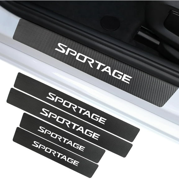Car Door Sill Protector Compatible Universal Sportage Accessories, Door Sill Guard Decoration Door Sill Scuff Plate Sticker