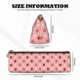 thumbnail image 4 of Naloa Strawberries Print Leather Pencil Case - Portable Big Capacity Pencil Pouch Organizer Bag Stationery Bag for Work & Office Pencil Pen Case, 4 of 5