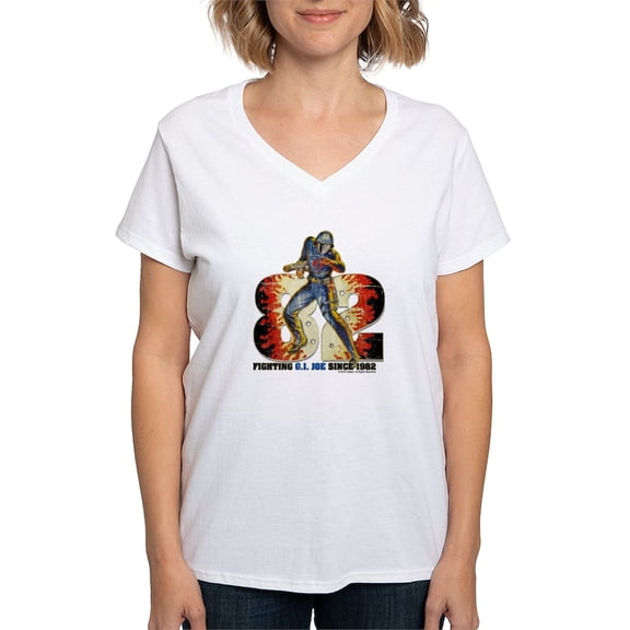 CafePress - G.I. Joe Cobra Commander Women's V Neck T Shirt - Womens Cotton V-Neck T-shirt