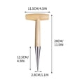 thumbnail image 6 of ZEIDO Seed Dibber Planter Tool, Bulb Hand Dibbler Gardening Tool with Depth Markings,Garden Wooden T-Handle Bulb Planting Tool with Metal Tip for Garlic, Tulips, Daffodils, Vegetable & Flower, 6 of 9
