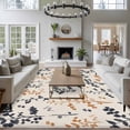 thumbnail image 3 of 6'x9' Area Rugs, Orange Grey Botanical Indoor Outdoor Area Rug for Living Room Bedroom, Rustic Country Spring Floral Summer Leaf Washable Bathroom Rugs Kitchen Floor Carpet Mats Home Decor Aesthetic, 3 of 8
