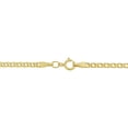 thumbnail image 2 of KoolJewelry 10k Yellow Gold Diamond Weave Curb Anklet (2 mm, 10 inch), 2 of 4