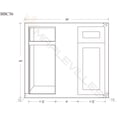 thumbnail image 4 of Maplevilles Cabinetry Bbc36 Inset 36" Wide X 35" Tall Single Door Blind Corner Cabinet -, 4 of 7