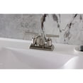 thumbnail image 2 of Kingston Brass FSC4648CML Manhattan Double-Handle 4" Centerset Bathroom Faucet with Pop-Up Drain, Brushed Nickel, 2 of 7