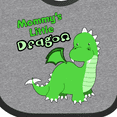 thumbnail image 4 of Inktastic Mommy's Little Dragon Boys or Girls Baby Bib, 4 of 4