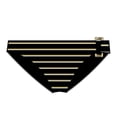 thumbnail image 7 of Lauren Ralph Lauren BLACK Metallic-Stripe Ring Hipster Bikini Swim Bottom, US 8, 7 of 7