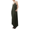 thumbnail image 4 of J. METHOD Women's Sleeveless Adjustable Spaghetti Strap Lightweight Loose Fit Maxi Long Dress NEWDR25 Hunter Green S, 4 of 7