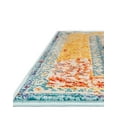 thumbnail image 4 of Unique Loom Vita Collection Area Rug - Da Vinci (2' x 6' 9" Runner Blue/Beige), 4 of 7