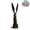 Sitting, variant on 2026 Easter Decorations - 10'' Resin Long Eared Sitting Bunny Figurines, Black Polyresin Rabbit Statues Figurine for Spring Table Centerpieces,Easter Bnunny Decorations for Home