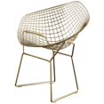 thumbnail image 1 of ACME Chaise de Salle à Manger en Métal en Or, 1 of 2