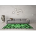 thumbnail image 3 of Ahgly Company Machine Washable Indoor Round Medallion Emerald Green French Area Rugs, 8' Round, 3 of 4