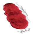 thumbnail image 3 of 55in Ultra Soft Fluffy Shaggy Area Rug Faux Fur Rug Chair Cover Seat Pad Fuzzy Area Rug for Bedroom Floor Sofa Living Room, Red, 3 of 8
