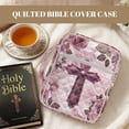 thumbnail image 6 of TSOVTHRID Cross Rose Floral Print Bible Case for Christian, Bible Carrying Case Quilted Sturdy, Portable Bibles Bags for Women Men Daily Use, 10.6 x 8.3 x 2.2 Inch, Purple, 6 of 7
