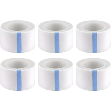 Microporous Soft Paper Tape Easy to Tear Self Adhesive Bandage Non-Woven Breathable Wound Tape, 1â€ X 10 Yd, Pack of 6 Rolls