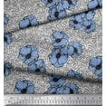 thumbnail image 2 of Soimoi Poly Georgette Fabric Anemone Floral Print Fabric by Yard 42 Inch Wide, 2 of 4
