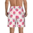 thumbnail image 3 of Naloa Floral Strawberr Men's Beach Shorts, Surfing shorts, Swim trunks, Quick Dry Swim Trunks for Surfing Beach Fun - 3X-Large, 3 of 9