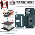 thumbnail image 6 of Decase Crossbody Wallet Case with Credit Card Holder Stand for iPhone 14, RFID Blocking Design,with Wrist Strap Rugged Shockproof PU Leather Case Cover, green, 6 of 8