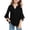 A-Black826, variant on JAJAHO Girls 3/4 Sleeve Shirts Glitter Loose Fit Notch V Neck Tshirt For Kids Teens 3-14 Years Carnival Cozy Tops