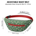 thumbnail image 3 of Fanny Pack Green Christmas Snowman Pattern Waist Pack Bag,Running Cross Bag,Waterproof Large Fanny Packs for Women Men for Travel Running Hiking Cycling, 3 of 6