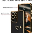 thumbnail image 3 of Samsung Galaxy S21 Ultra Case, Galaxy S21 Ultra Phone Case Love Heart Cute Case with Wristband Kickstand Holder Soft TPU Plating Bumper Protective Galaxy S21 Ultra Case for Girls Women, Black, 3 of 16