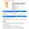 thumbnail image 2 of Rear Shock Bumper - Compatible with 2002 - 2005 BMW 325i Sedan 2.5L 6-Cylinder 2003 2004, 2 of 2