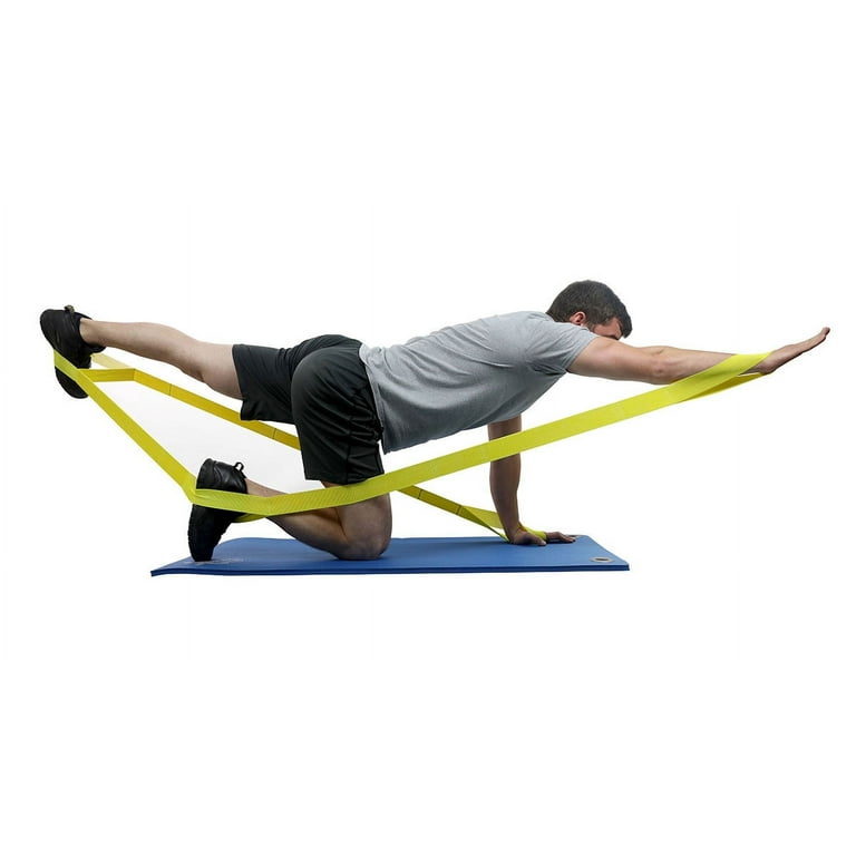 CanDo Multi Grip 6 Foot Exercise Resistance Band with Hand Foot Loops for Total Body Workouts Training Rehab Stretching and Therapy. Yellow Difficulty Level X Light Resistance 3 lbs. 7.5 lbs. Walmart....