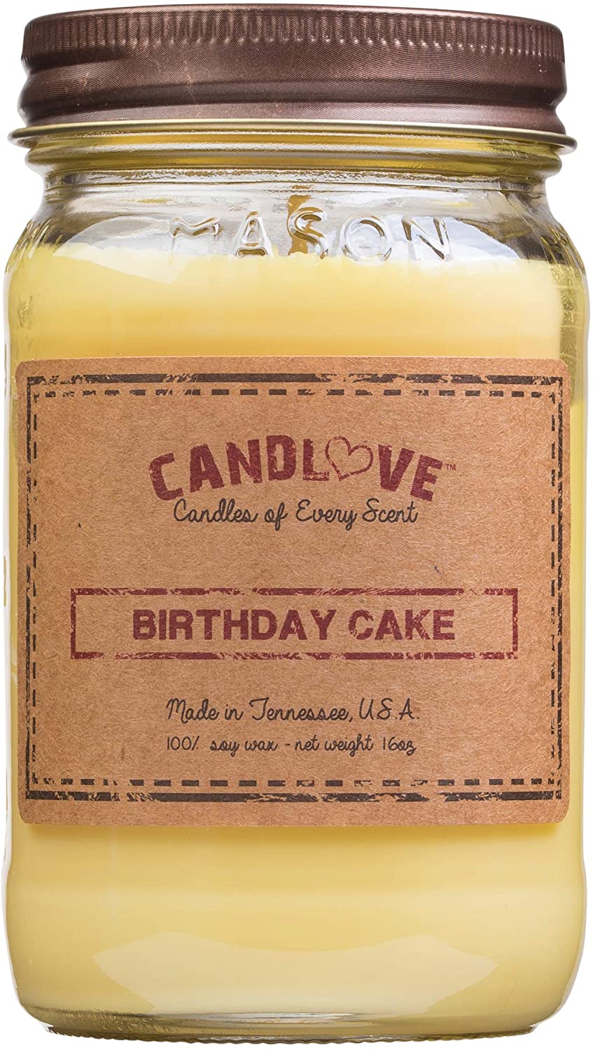 CANDLOVE Bear Farts Scented 16oz Mason Jar Candle 100/% Soy Made in The USA