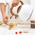 thumbnail image 4 of Stainless Steel Whistling Kettle White Tea Pot kettle large White Tea Pot Tea Pot with Wooden whistle stove with Wooden kettle for Handle 2.8L, 4 of 8
