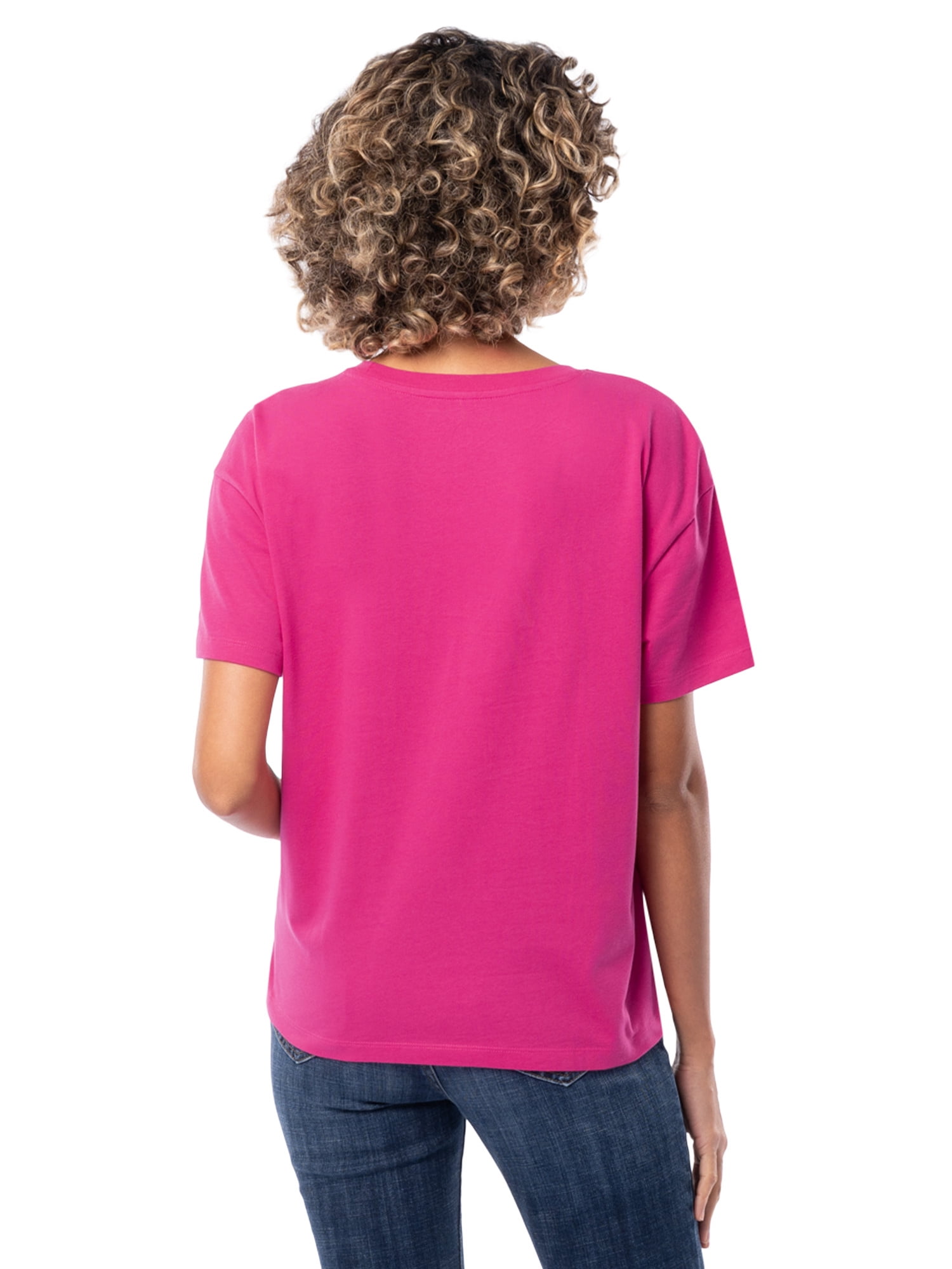 Time and Tru Women's Short Sleeve Boyfriend T-Shirt