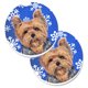 thumbnail image 1 of ""Caroline'S Treasures Yorkie Winter Snowflakes Holiday Juego De 2 Posavasos Para Coche Sc9388Carc 2,56 Multicolor"", 1 of 1