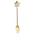 thumbnail image 1 of Iodue Tableware Stainless Steel Tableware Creative Cute Christmas Star Spoon Fruit Fork Coffee Dessert Spoon, 1 of 3