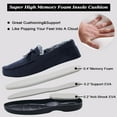 thumbnail image 4 of Mens Memory Foam Moccasin Slippers Fuzzy Lining, Soft Comfy Suede Mens House Indoor Bedroom Slippers Non-Slip, 4 of 6