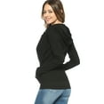 thumbnail image 3 of Urban Look Women's Casual Lightweight Thermal Zip Up Hoodies (Medium, Black), 3 of 5