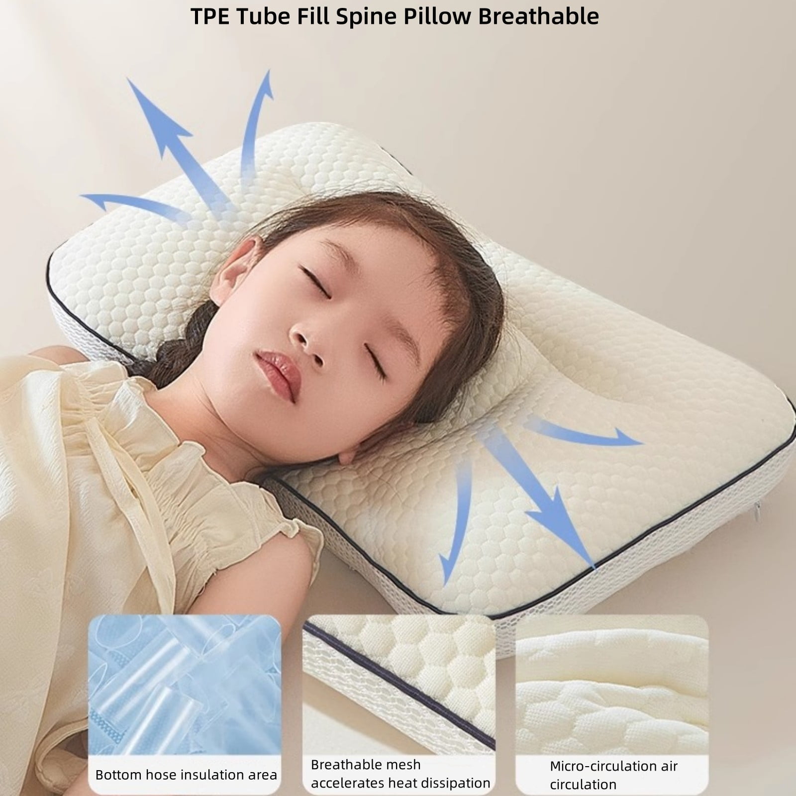 sruoe Toddler Pillow, Soft Toddler Pillows for Sleeping, Machine Washable Kids Pillow with Cotton Pillowcase, Perfect for Travel, Toddlers Cot