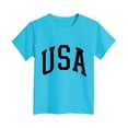 thumbnail image 5 of Little Girls Toddler Cotton Blend T-Shirts Bunny 24 Months 2t 3t 4t 5t 6t 7t Graphic Short Sleeve Cute Casual Summer Tops Gibobby,5-6 Years,Sky Blue, 5 of 5