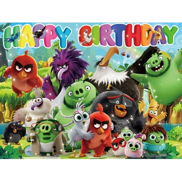 Angry Birds Backdrop Banner Party Supplies Poster Movie Theme Background for Photography Kids Birthday Decorations
