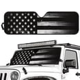 thumbnail image 2 of Uorisanigo Windshield Sun Shade for Jeep, Car Sunshade for Jeep Wrangler TJ JK JL1997-2024, Windshield Shades UV Rays Blocker Sun Visor Shades Keep Vehicle Cool, Black and White American Flag, 2 of 7