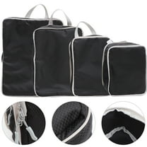 CIMAXIC 4Pcs Compression Packing Cubes in Black for Suitcase Organization on Vacations