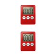 thumbnail image 4 of Ounissouiy Temporizador de cocina con pantalla Digital LCD súper fino, reloj cuadrado para cocinar, aparato de cocina, 7 colores Rojo 2Conjunto, 4 of 6