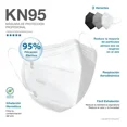 thumbnail image 5 of Best Trading 50 Cubrebocas KN95, Mascarilla de Protección Certificada, Tapabocas Individual con 5 Capas de Protección contra Partículas, con Ajustador Nasal Oculto, Tecnología Ligera (Blanco), 5 of 5