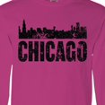thumbnail image 4 of Inktastic Chicago Skyline Grunge Long Sleeve T-Shirt, 4 of 5