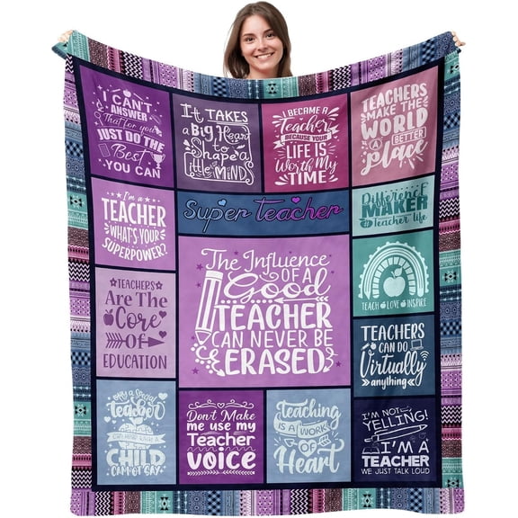 XZYG Teacher Blanket Teacher Retirement Gifts for Women Best Teacher Gifts Throw Blanket Teacher Appreciation Gifts for Women Teachers Day Graduation Retirement Gifts for Teacher(50*60inch)