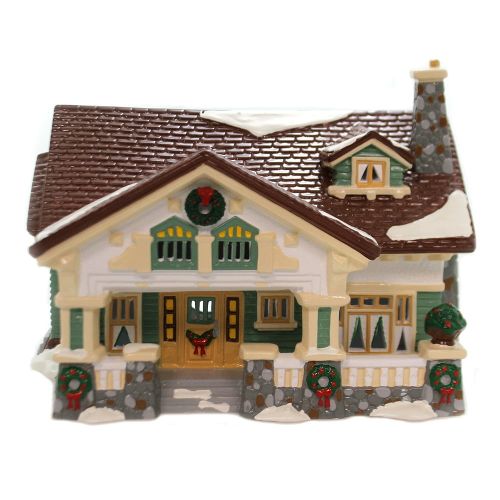Department 56 House CRAFTSMAN COTTAGE Ceramic Snow Village Architecture