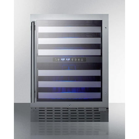 Summit Swc532blbist 24 Inches Wide 46 Bottle Capacity Wine Cooler - Stainless Steel